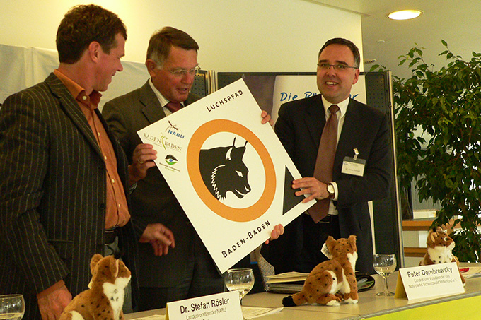 m Oktober 2007 präsentieren NABU, Naturpark und Stadt Baden-Baden die Idee und den ersten Logo-Entwurf erstmals der Öffentlichkeit. - Foto: Hannes Huber