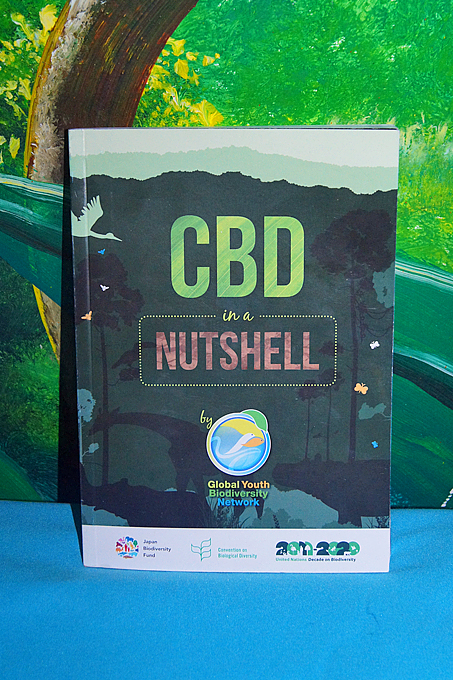 Das Buch über die Biodiversitätskonvention des GYBN wurde auf der COP13 der Öffentlichkeit vorgestellt. - Foto: Marco Lutz 