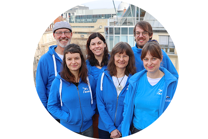 Natur nah dran Team-Mitglieder Martin Klatt, Anette Marquardt, Hannes Schweikardt, Katja Wörner, Heike Kutzner, Helena Sommer - Foto: NABU/A. Arnold