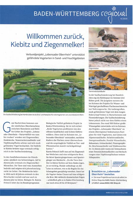 Naturschutz heute Baden-Württemberg 4/2018